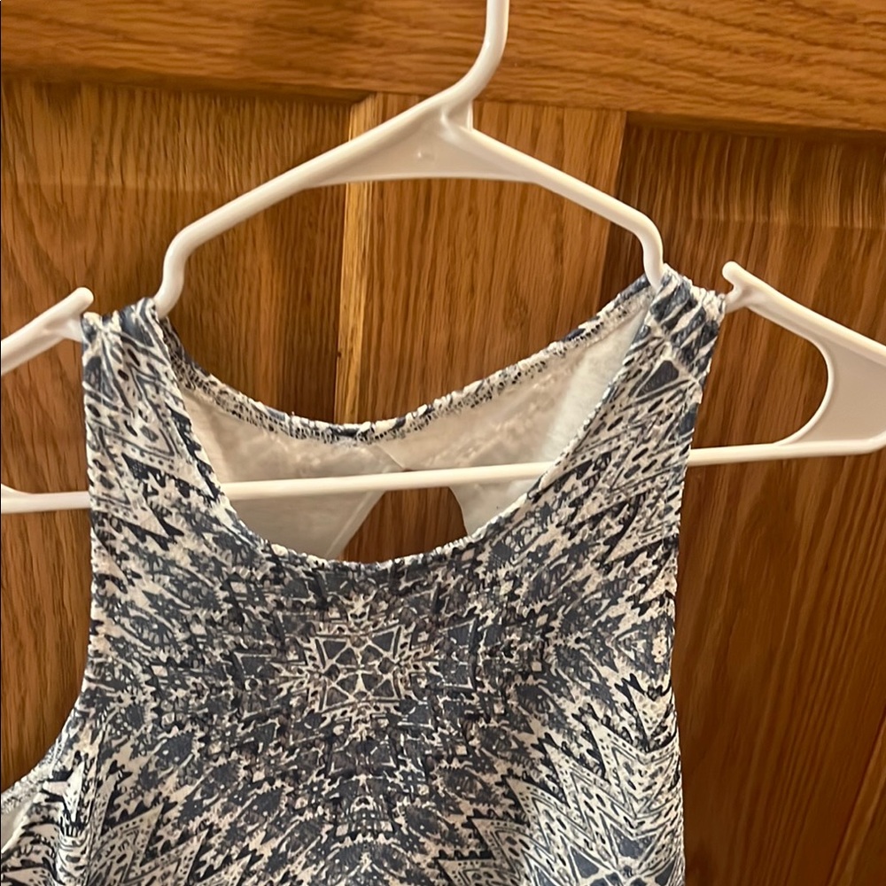 Aeropostale Gray and Black Cut Out Backless Dress
